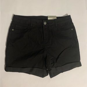 Black High Waisted Denim Shorts